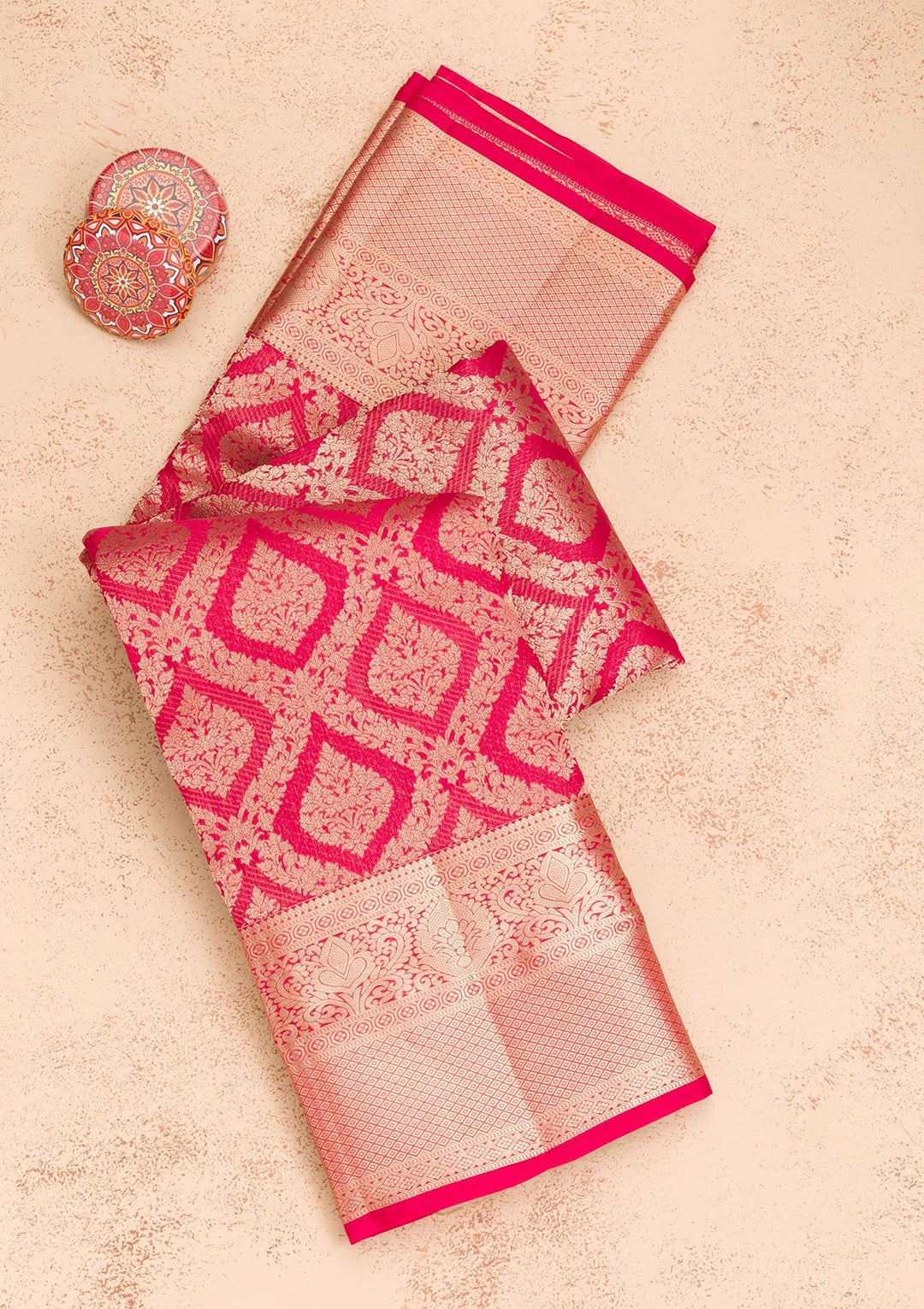 Maroon Zariwork Pure Silk Saree-Koskii