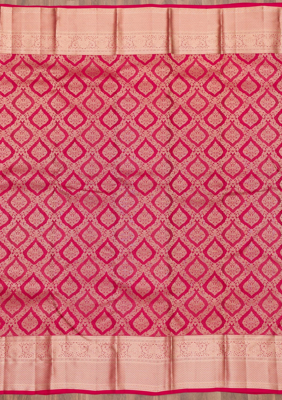 Maroon Zariwork Pure Silk Saree-Koskii