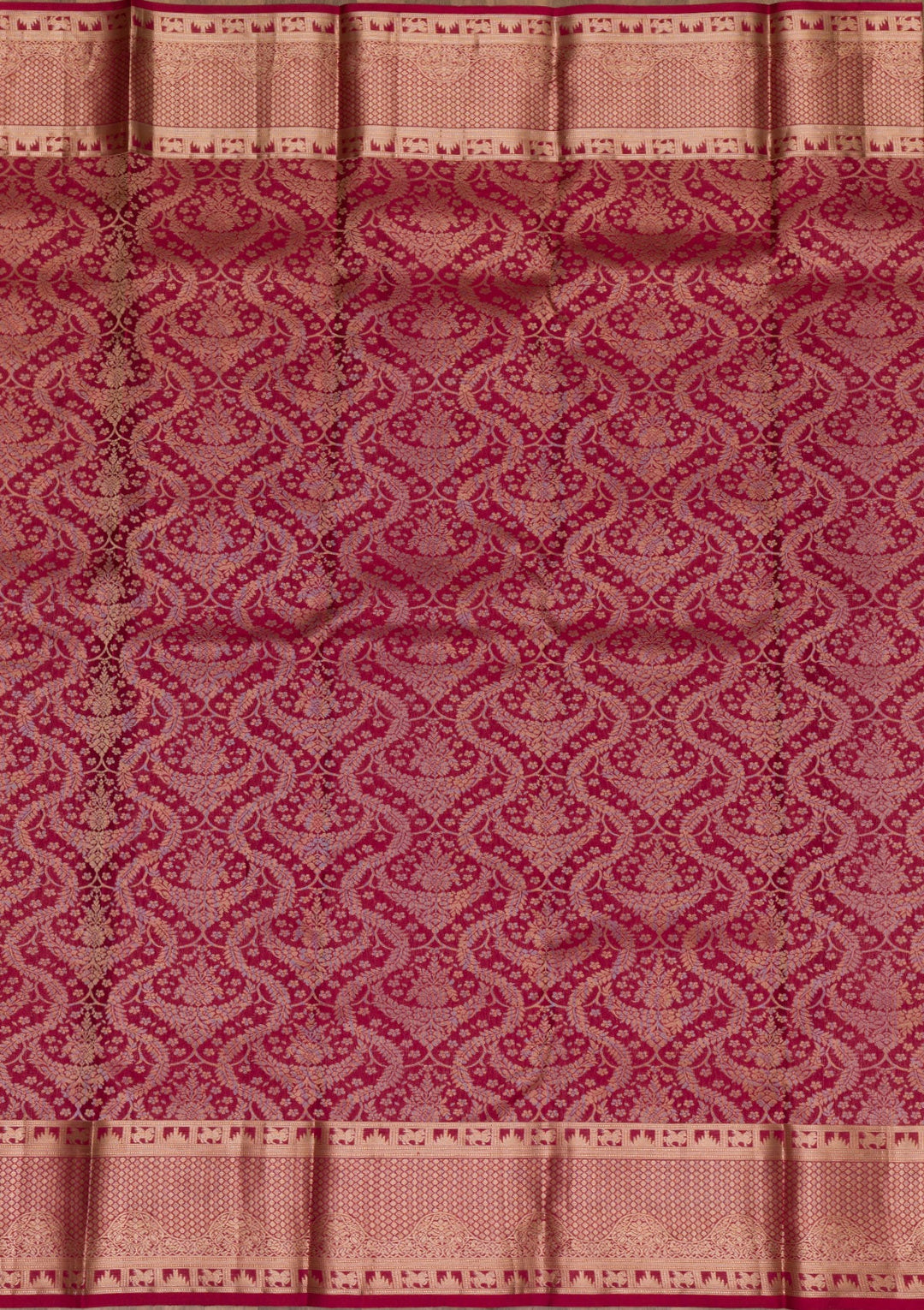 Maroon Zariwork Pure Silk Saree-Koskii