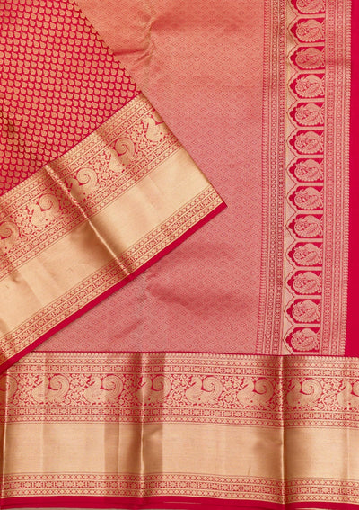 Maroon Zariwork Pure Silk Saree-Koskii