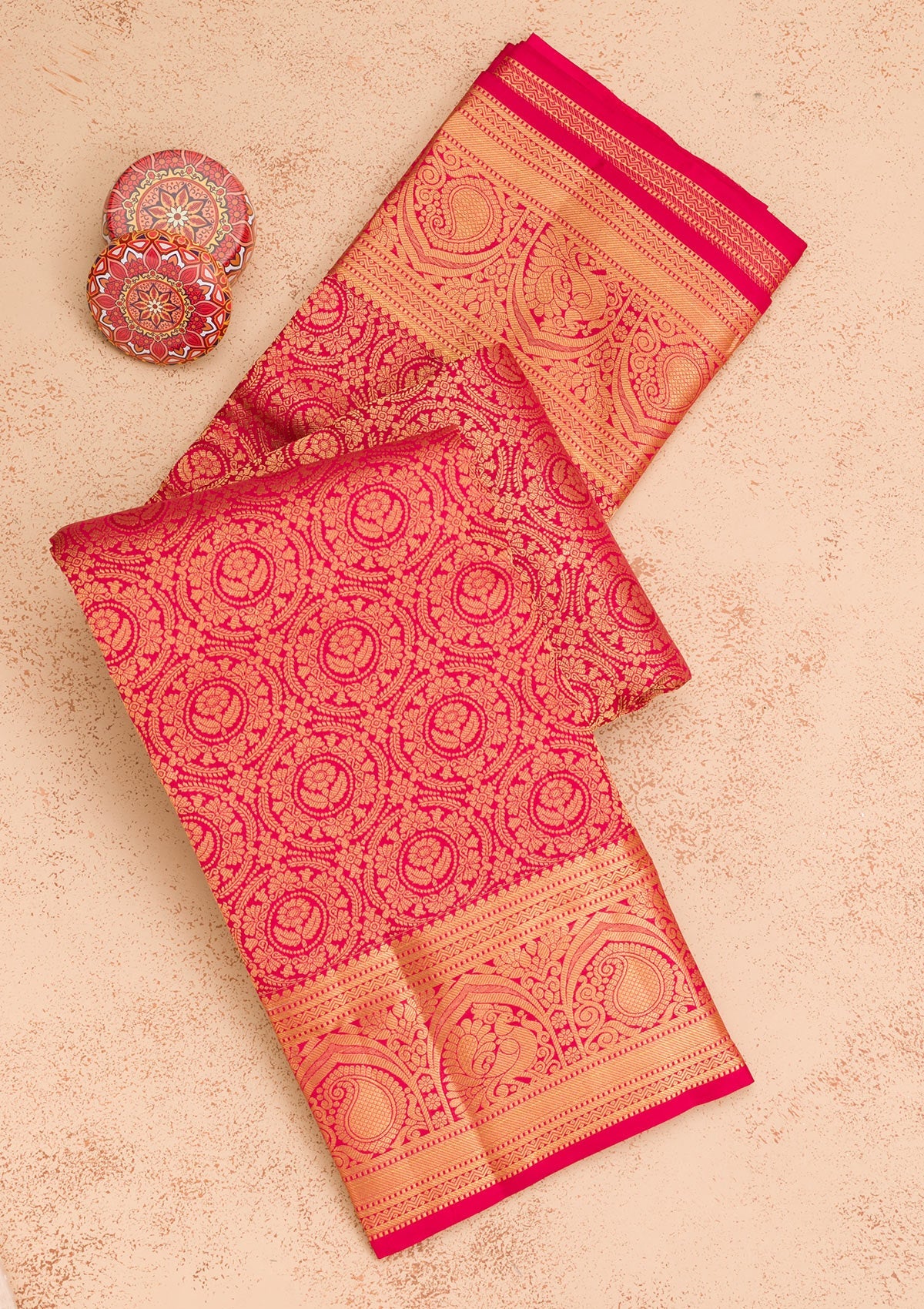 Maroon Zariwork Pure Silk Saree-Koskii