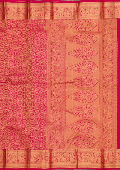 Maroon Zariwork Pure Silk Saree-Koskii