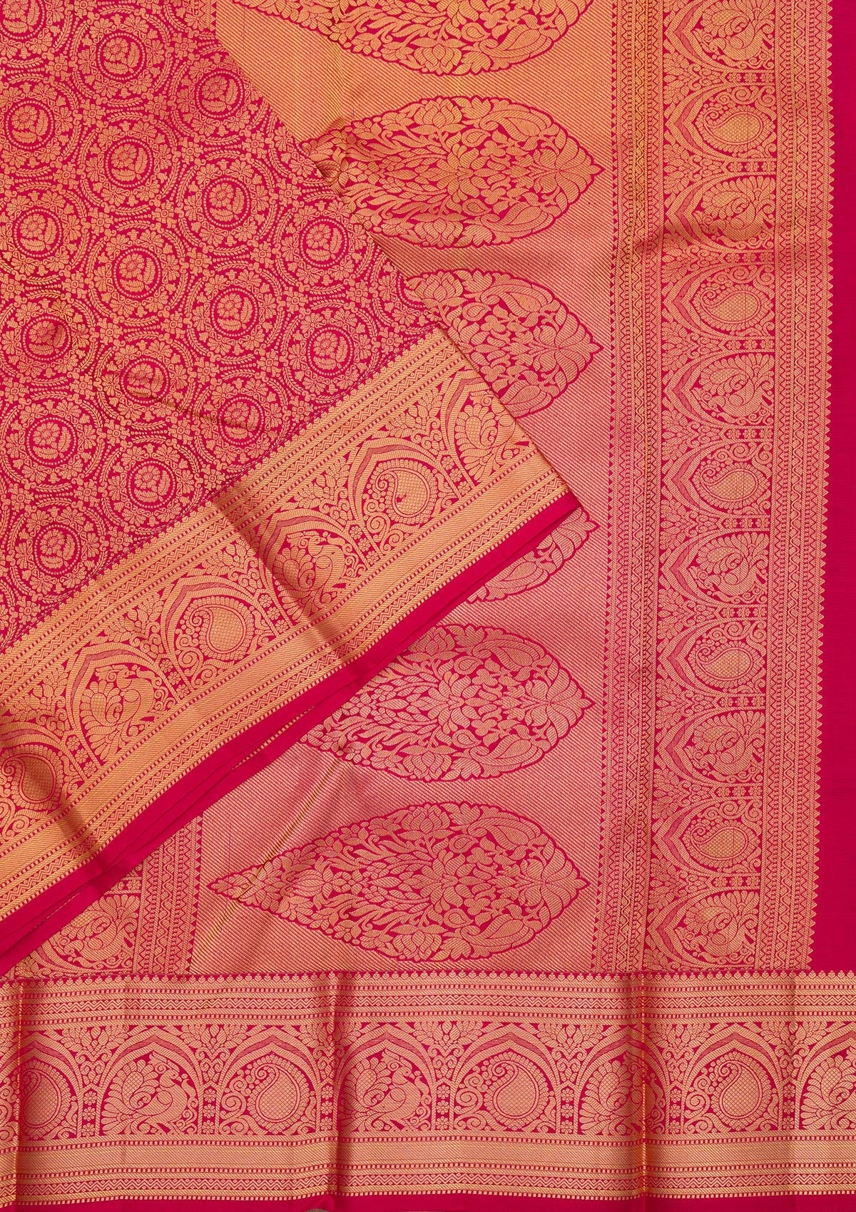 Maroon Zariwork Pure Silk Saree-Koskii