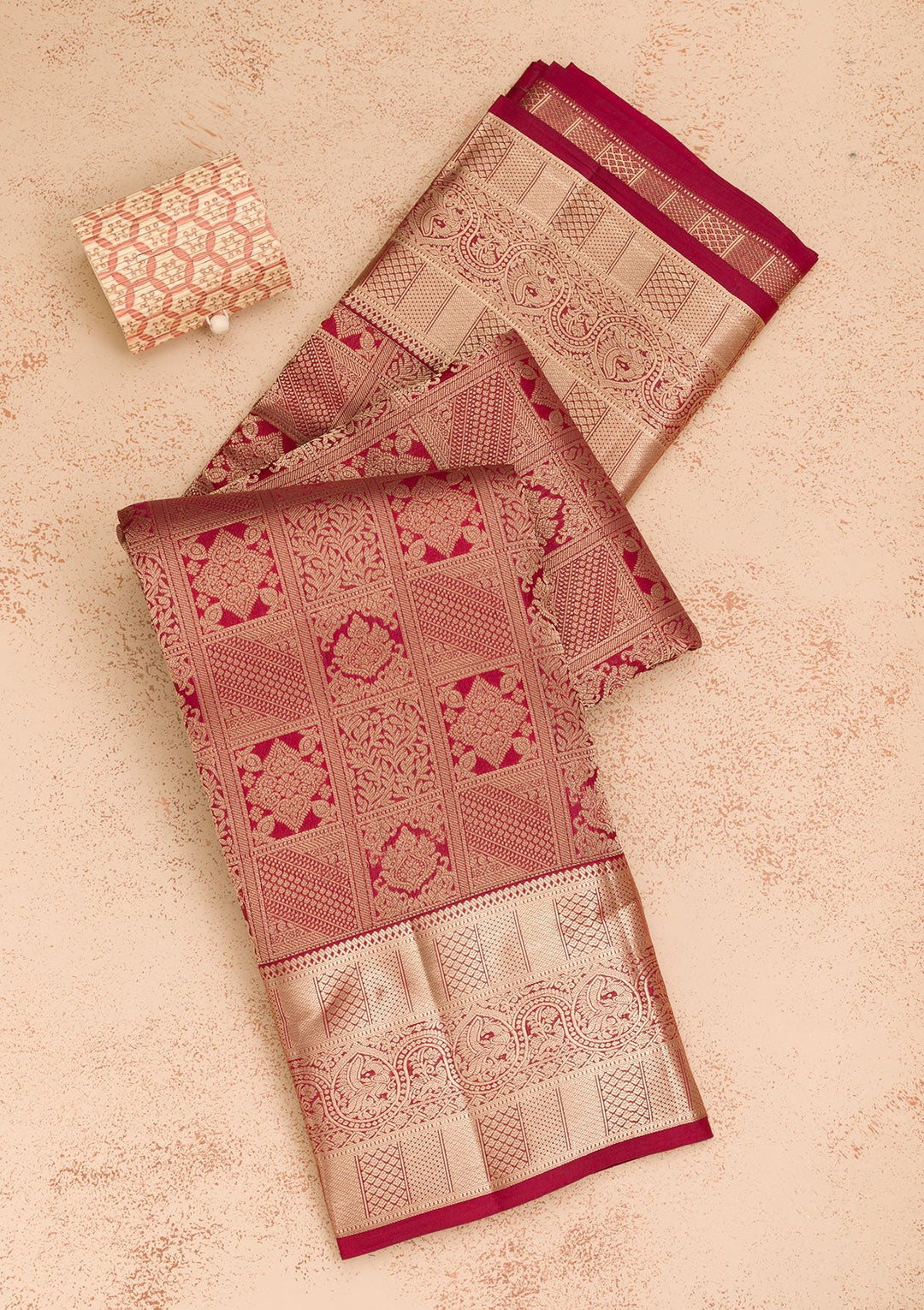Maroon Zariwork Pure Silk Saree-Koskii