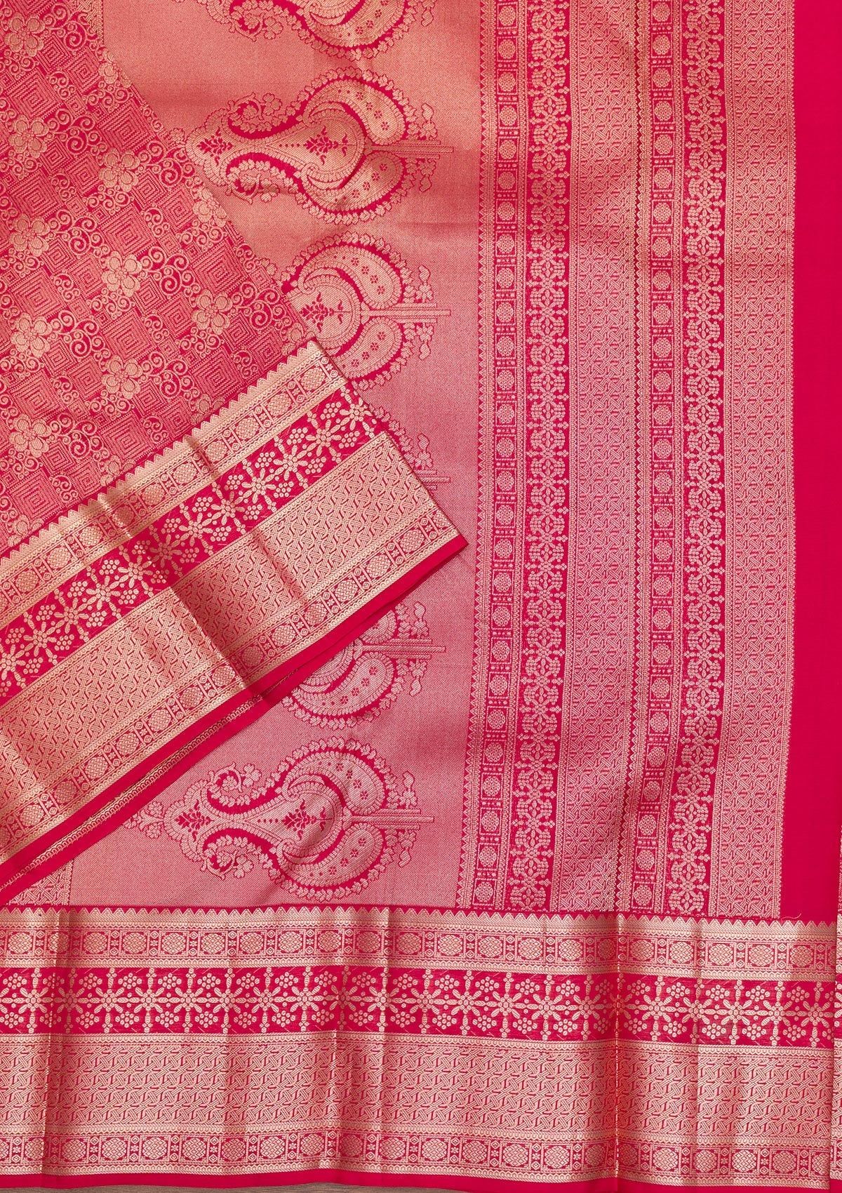 Maroon Zariwork Pure Silk Saree-Koskii