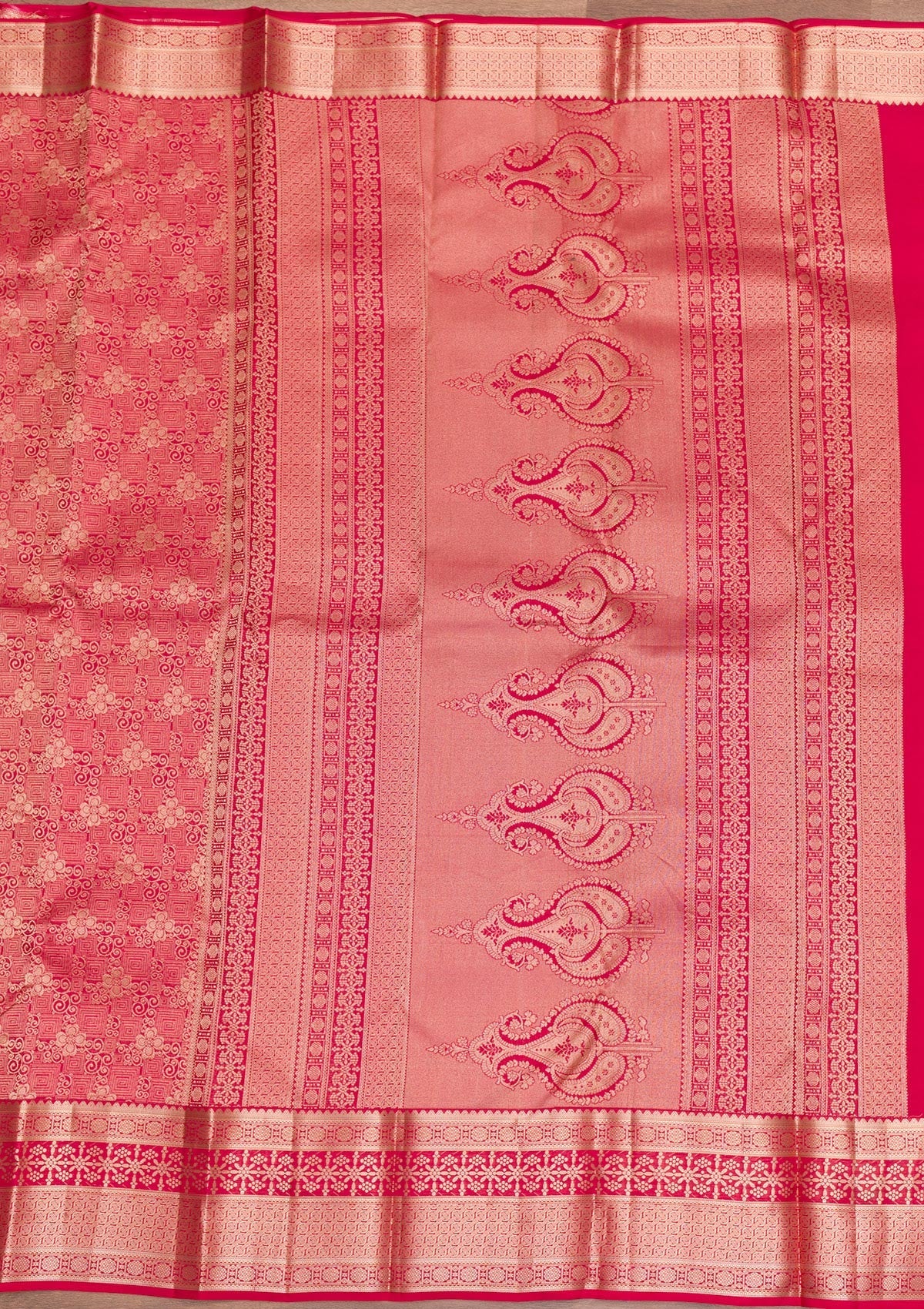 Maroon Zariwork Pure Silk Saree-Koskii