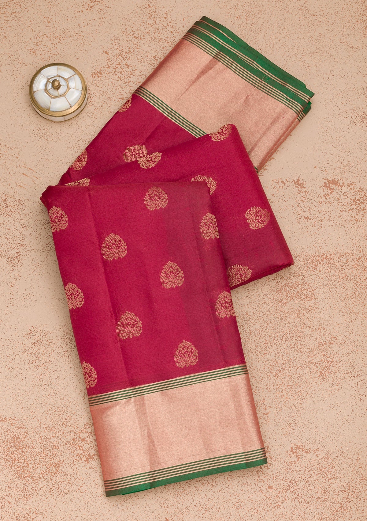 Maroon Zariwork Pure Silk Saree-Koskii