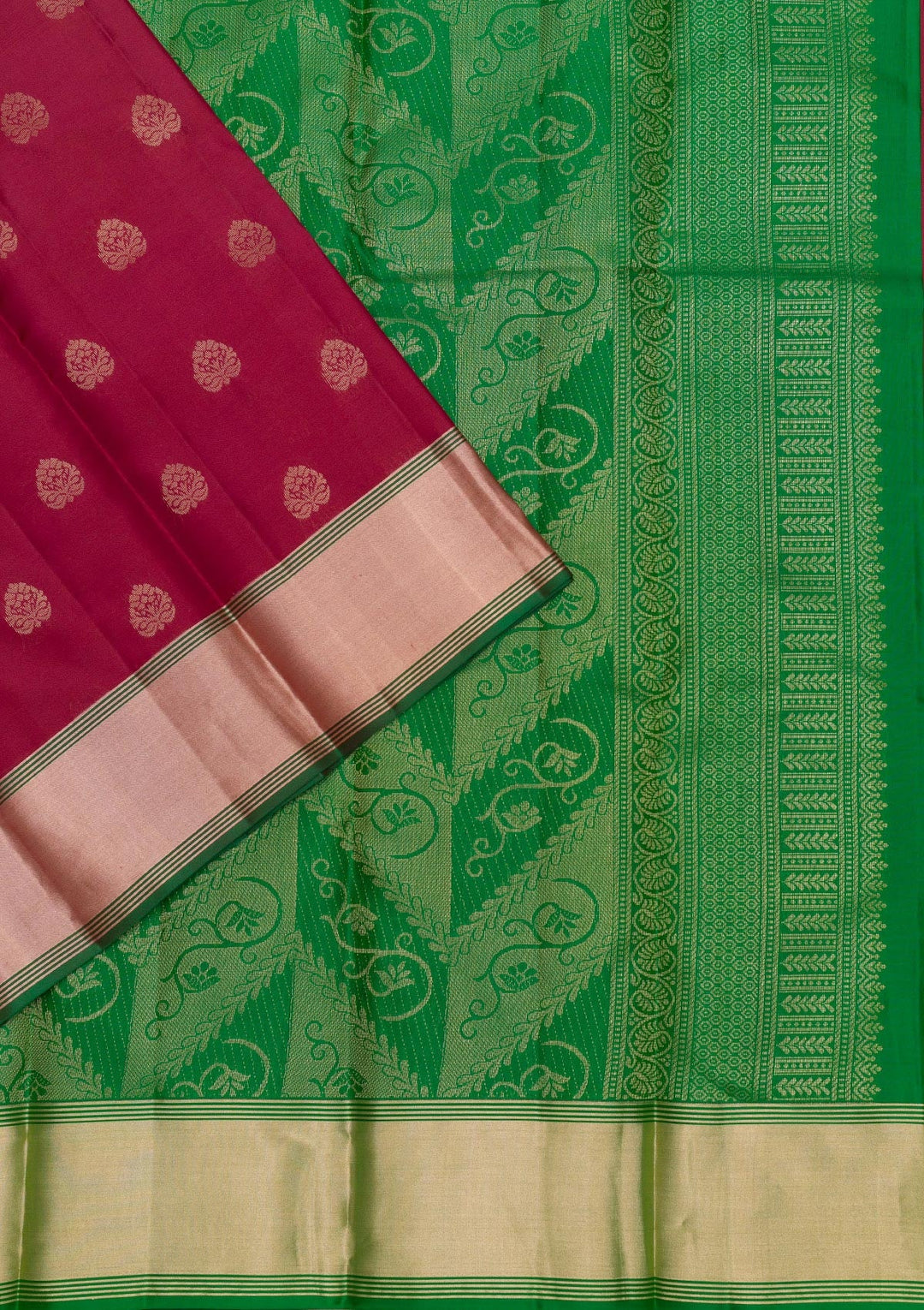Maroon Zariwork Pure Silk Saree-Koskii