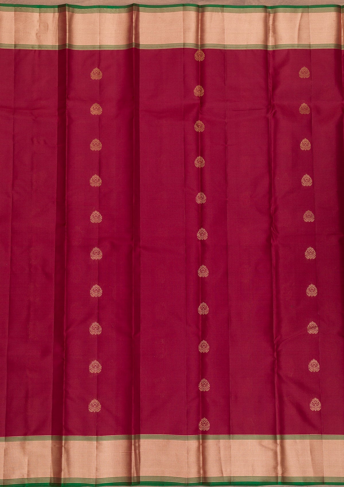 Maroon Zariwork Pure Silk Saree-Koskii