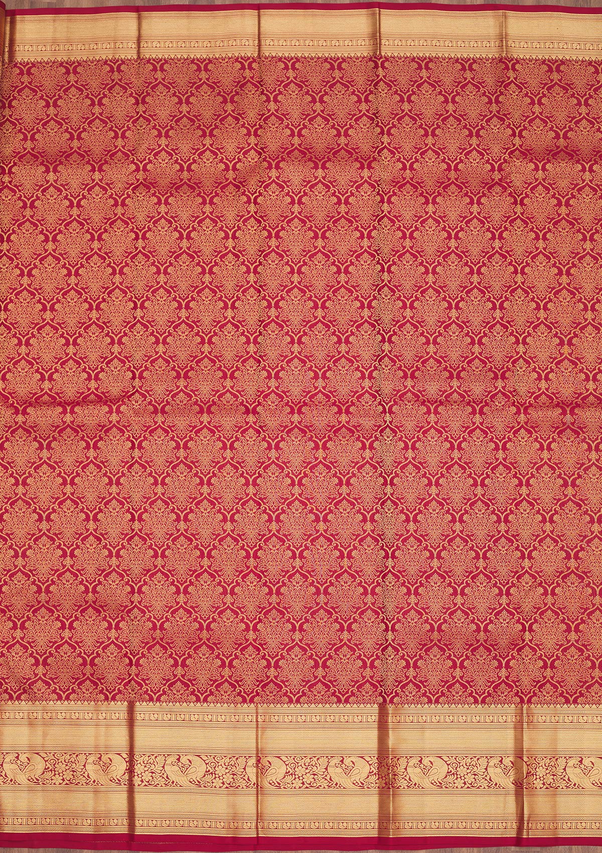Maroon Zariwork Pure Silk Saree