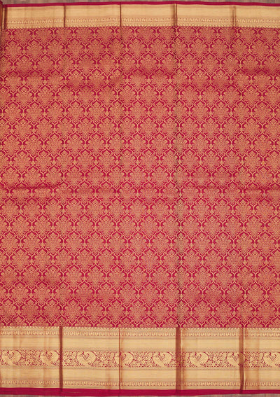 Maroon Zariwork Pure Silk Saree