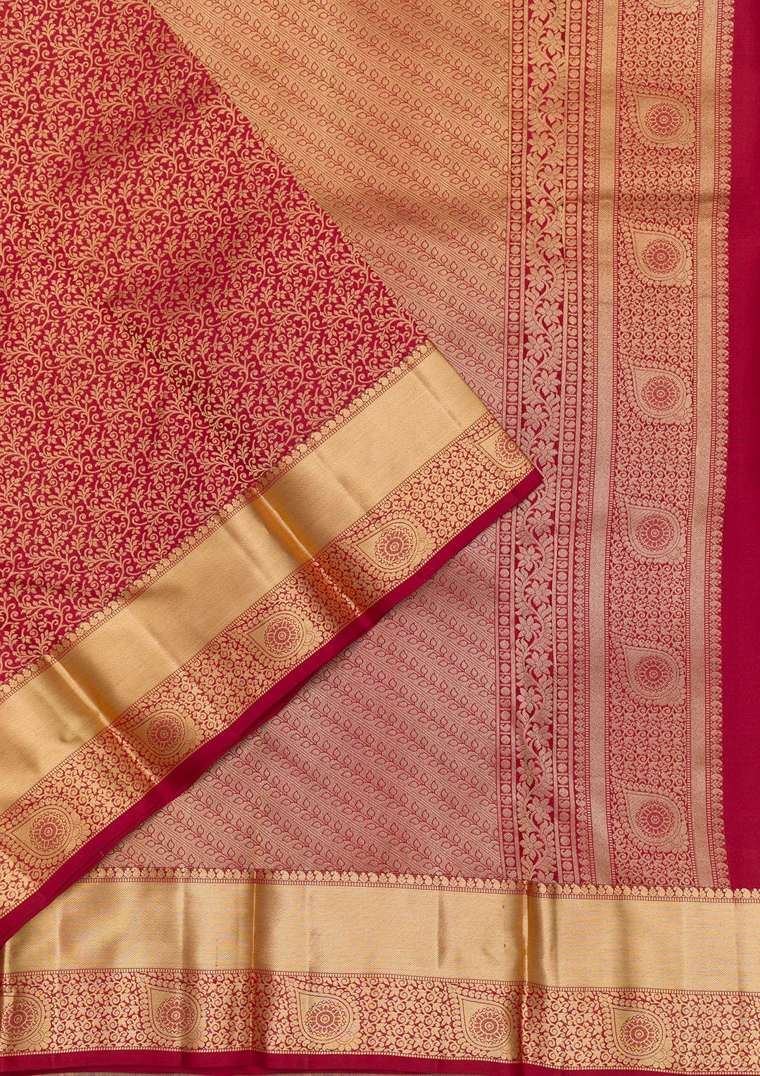 Maroon Zariwork Pure Silk Saree-Koskii