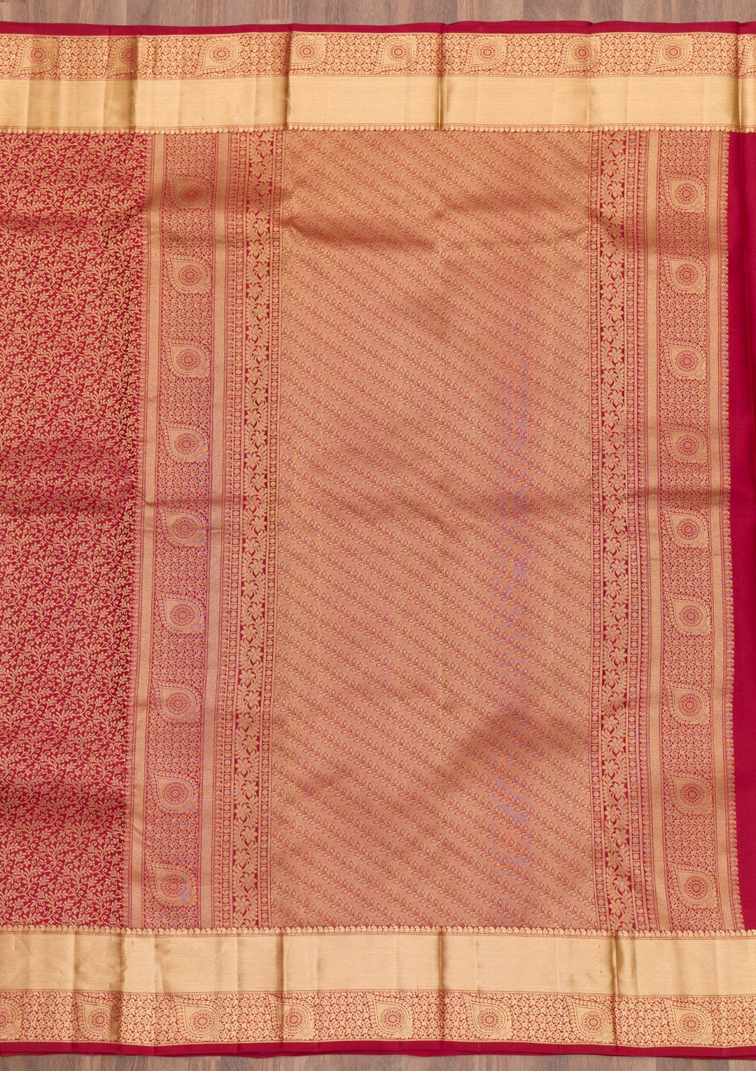 Maroon Zariwork Pure Silk Saree-Koskii