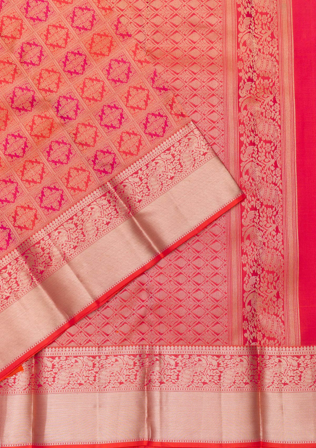 Maroon Zariwork Pure Silk Saree-Koskii