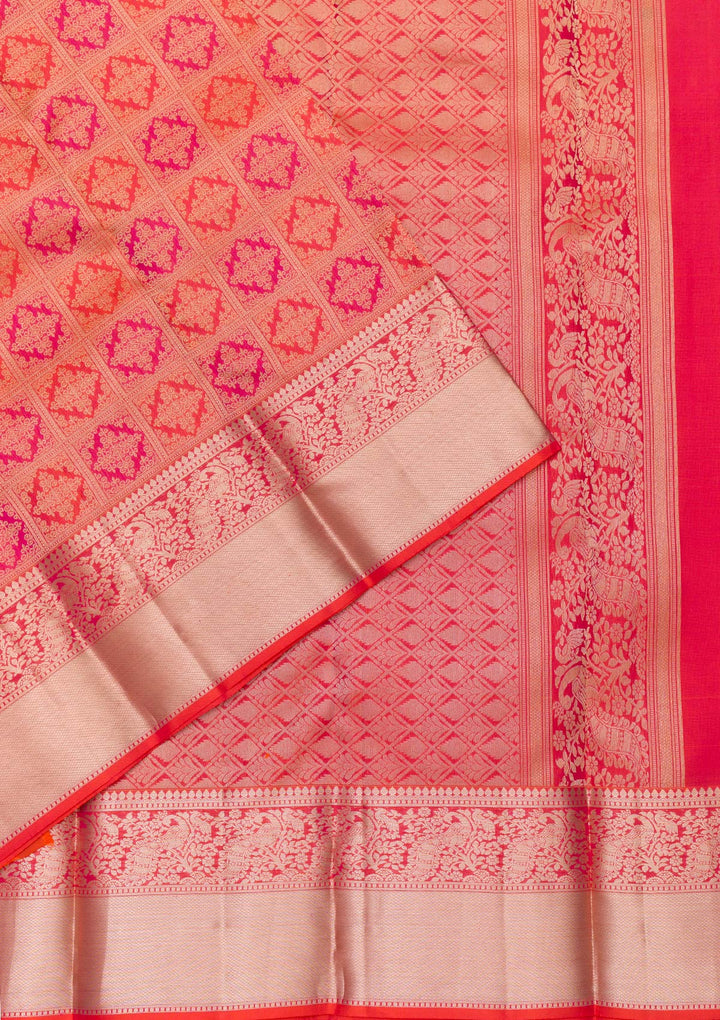 Maroon Zariwork Pure Silk Saree-Koskii