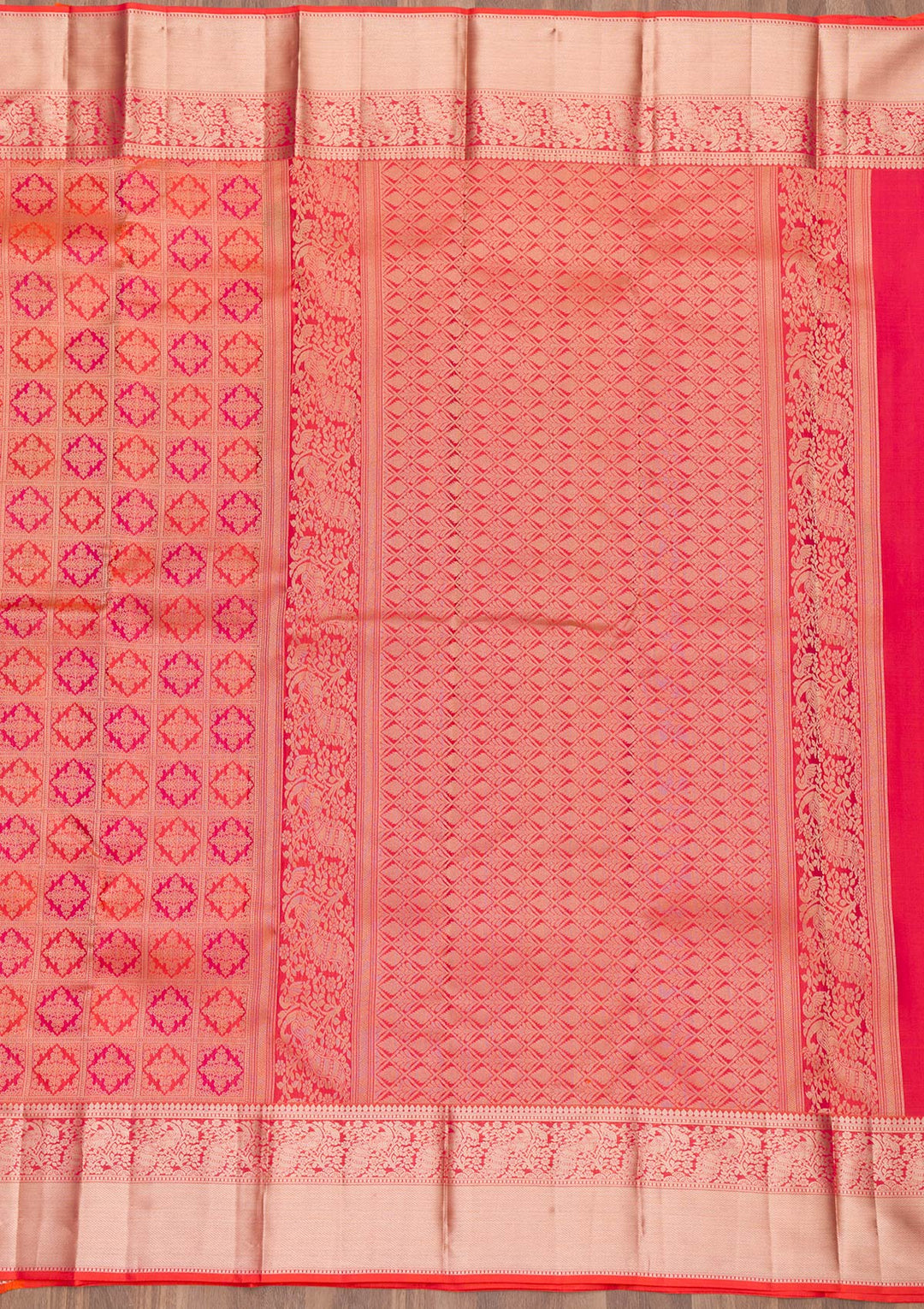 Maroon Zariwork Pure Silk Saree-Koskii