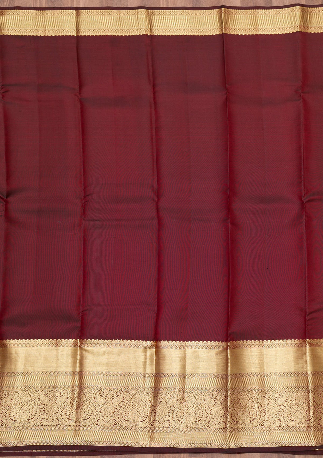 Maroon Zariwork Pure Silk Saree-Koskii