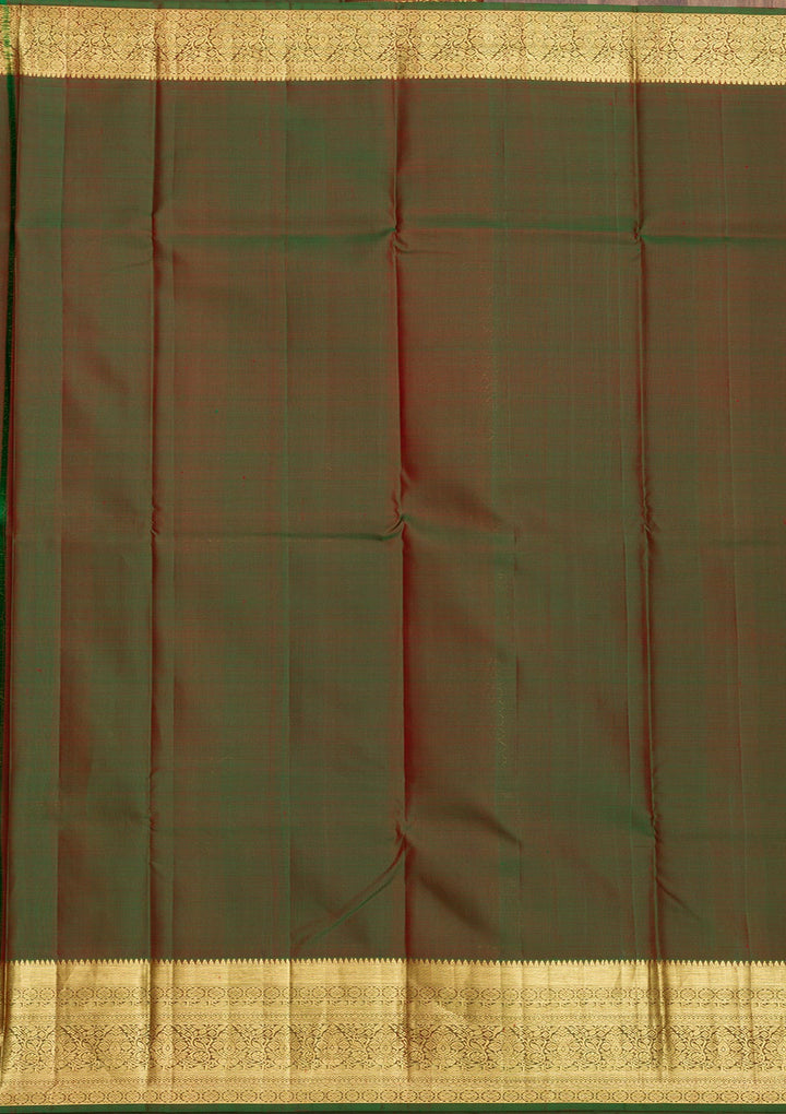 Maroon Zariwork Pure Silk Saree-Koskii