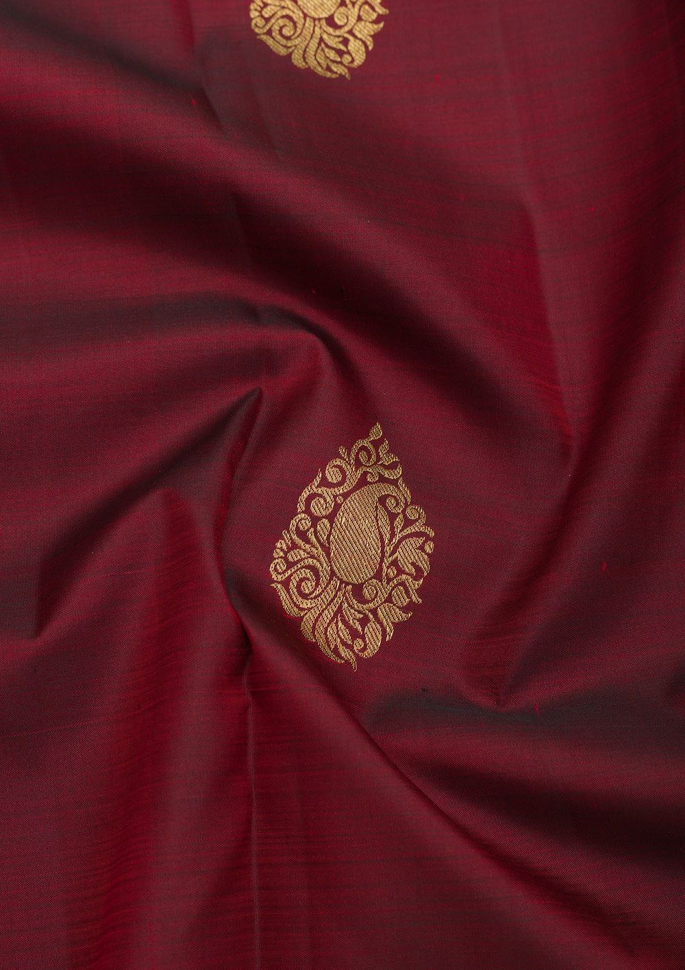 Maroon Zariwork Pure Silk Saree-Koskii