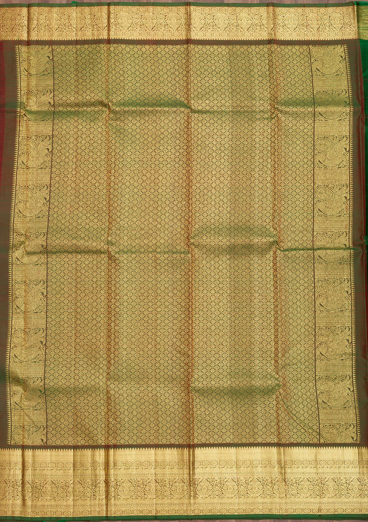 Maroon Zariwork Pure Silk Saree-Koskii