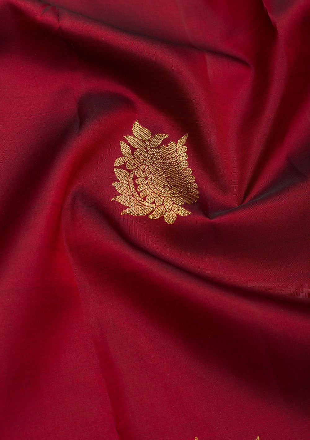 Maroon Zariwork Pure Silk Saree-Koskii