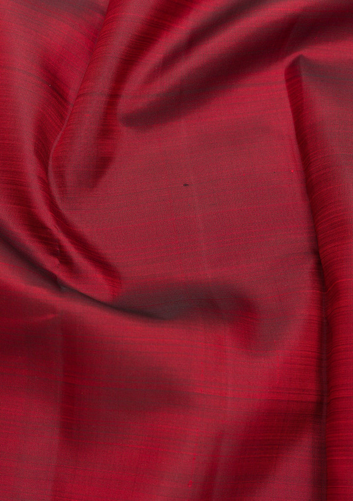 Maroon Zariwork Pure Silk Saree-Koskii