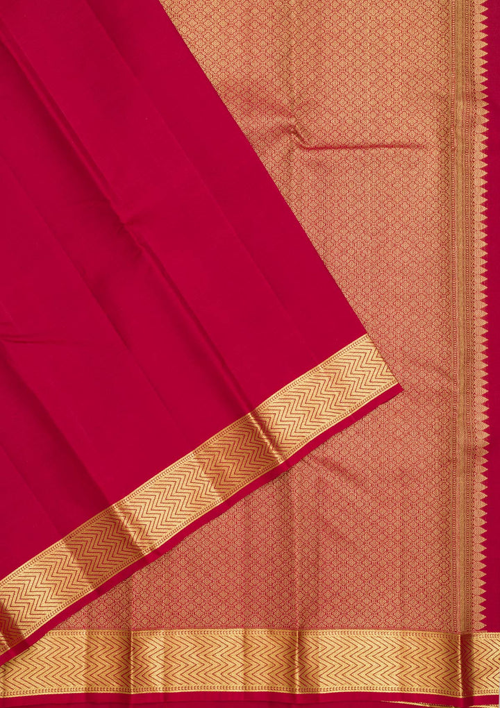Maroon Zariwork Pure Silk Saree-Koskii