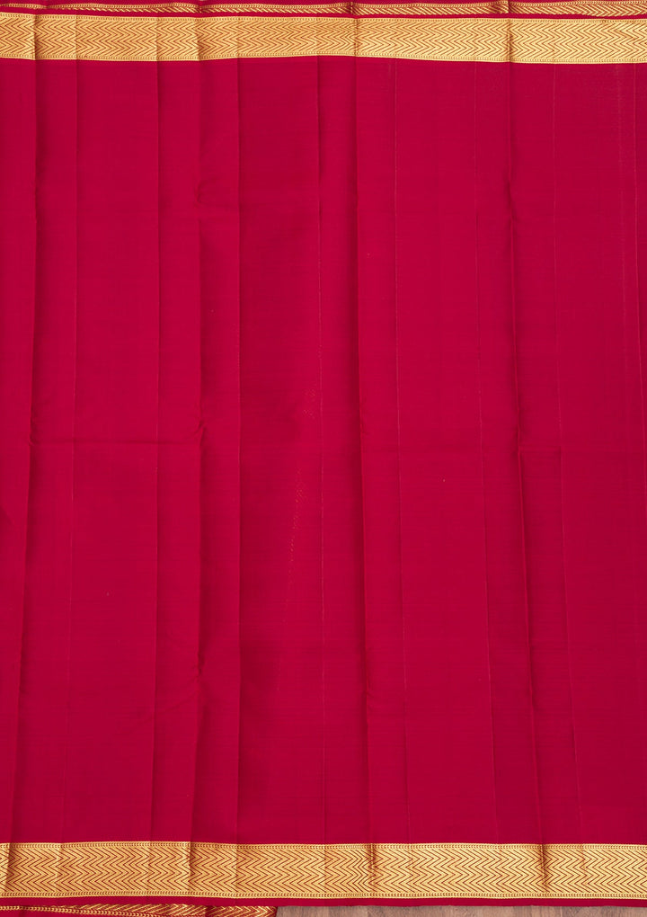 Maroon Zariwork Pure Silk Saree-Koskii