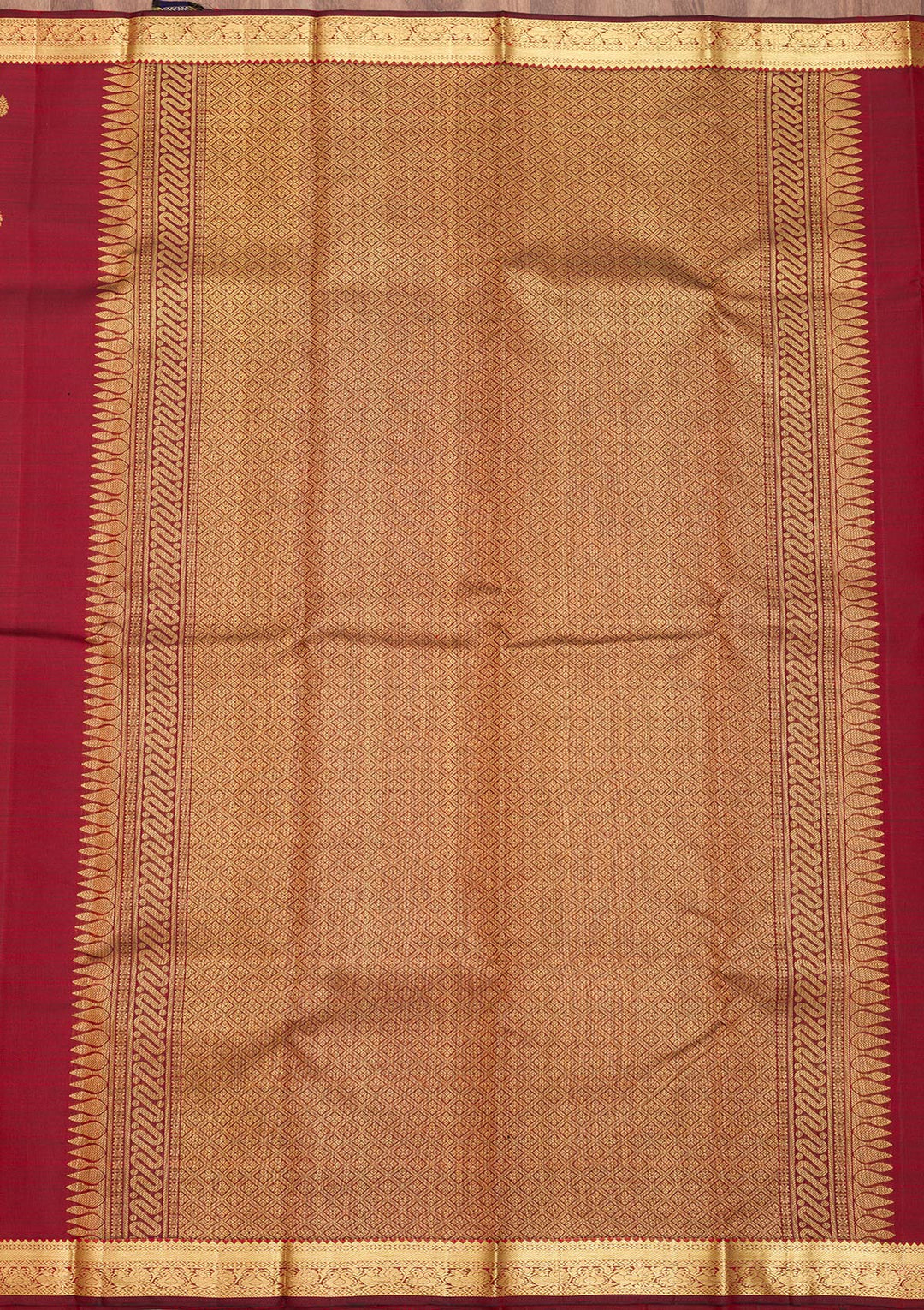 Maroon Zariwork Pure Silk Saree-Koskii