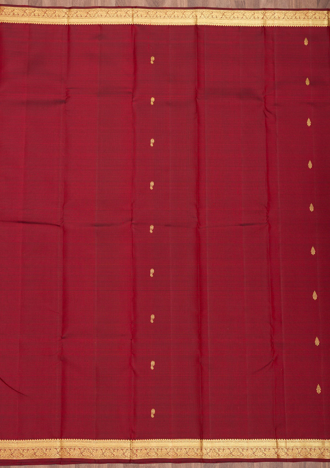 Maroon Zariwork Pure Silk Saree-Koskii