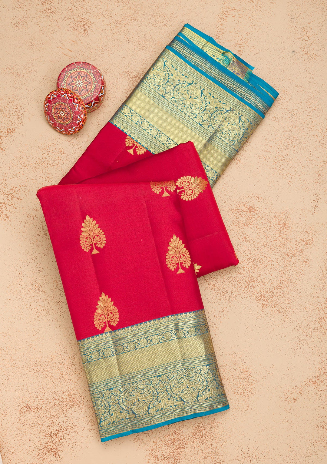 Maroon Zariwork Pure Silk Saree-Koskii
