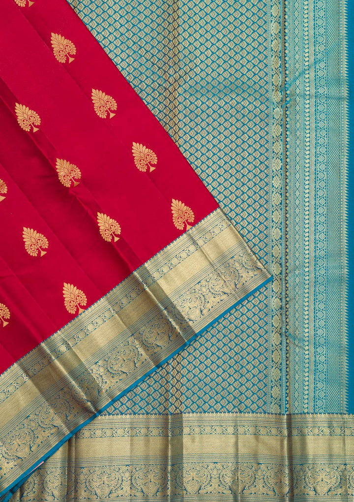 Maroon Zariwork Pure Silk Saree-Koskii