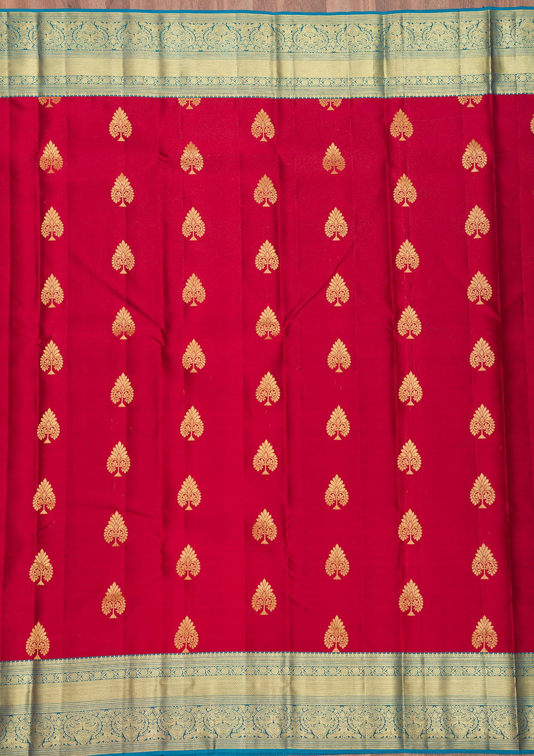 Maroon Zariwork Pure Silk Saree-Koskii
