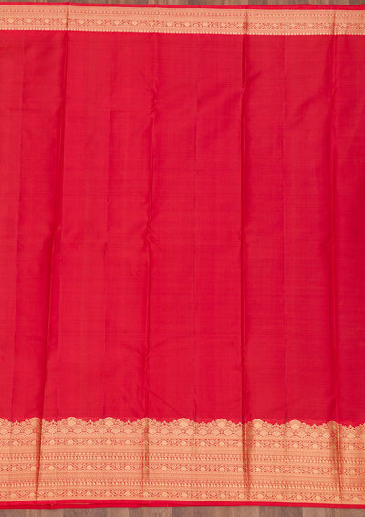 Maroon Zariwork Pure Silk Saree-Koskii