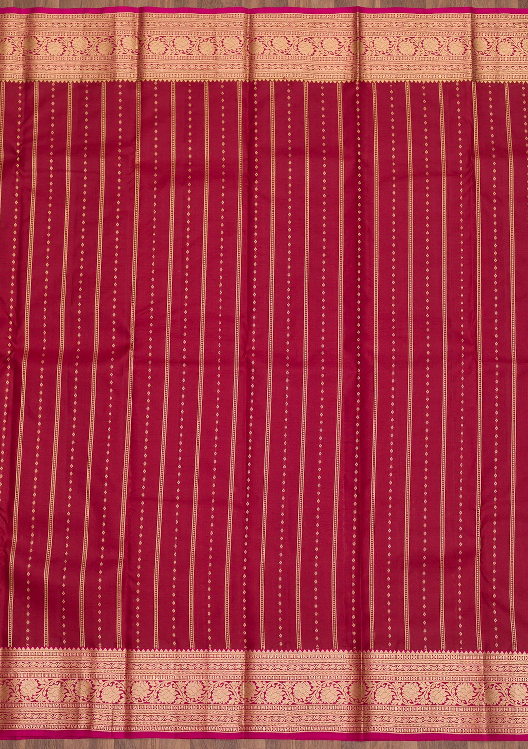 Maroon Zariwork Pure Silk Saree-Koskii