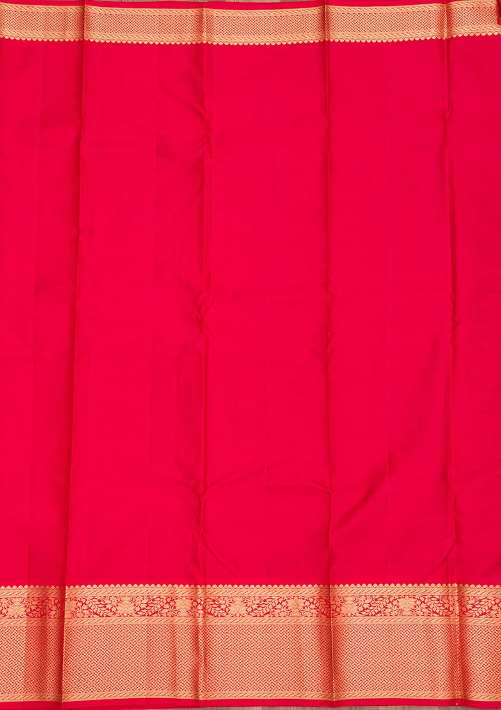 Maroon Zariwork Pure Silk Saree-Koskii
