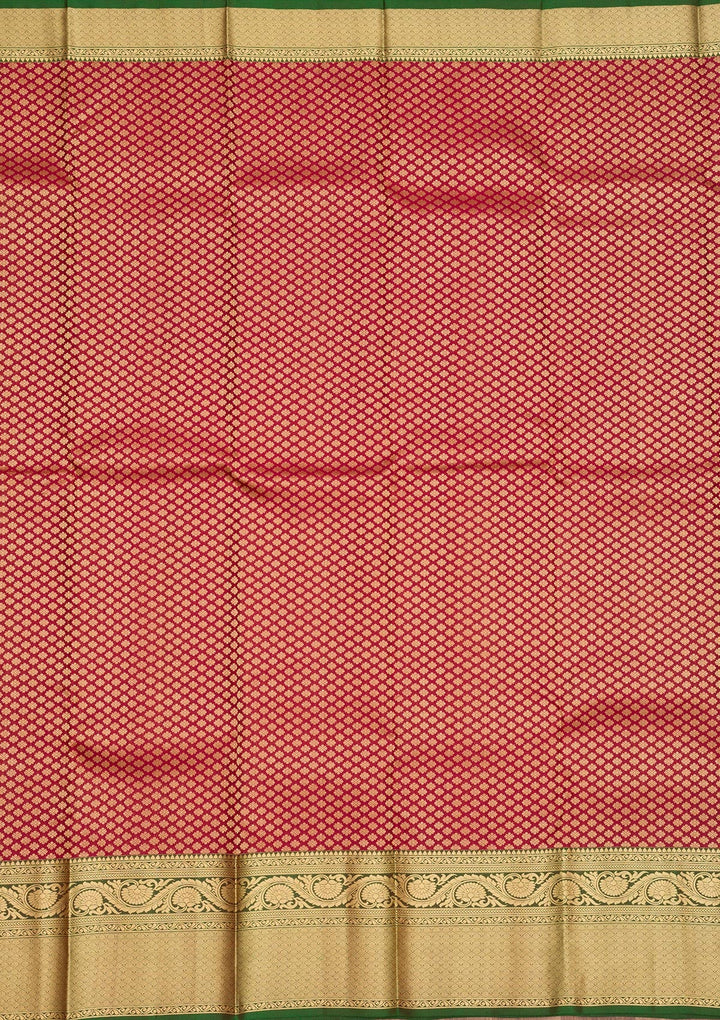 Maroon Zariwork Pure Silk Saree-Koskii
