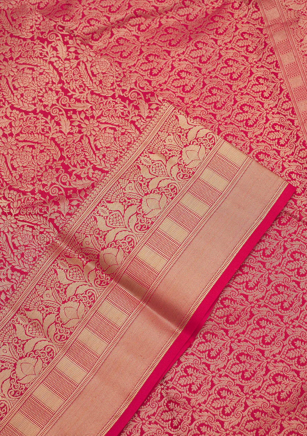 Maroon Zariwork Pure Silk Saree-Koskii