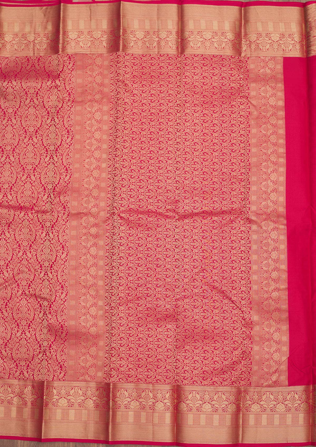 Maroon Zariwork Pure Silk Saree-Koskii