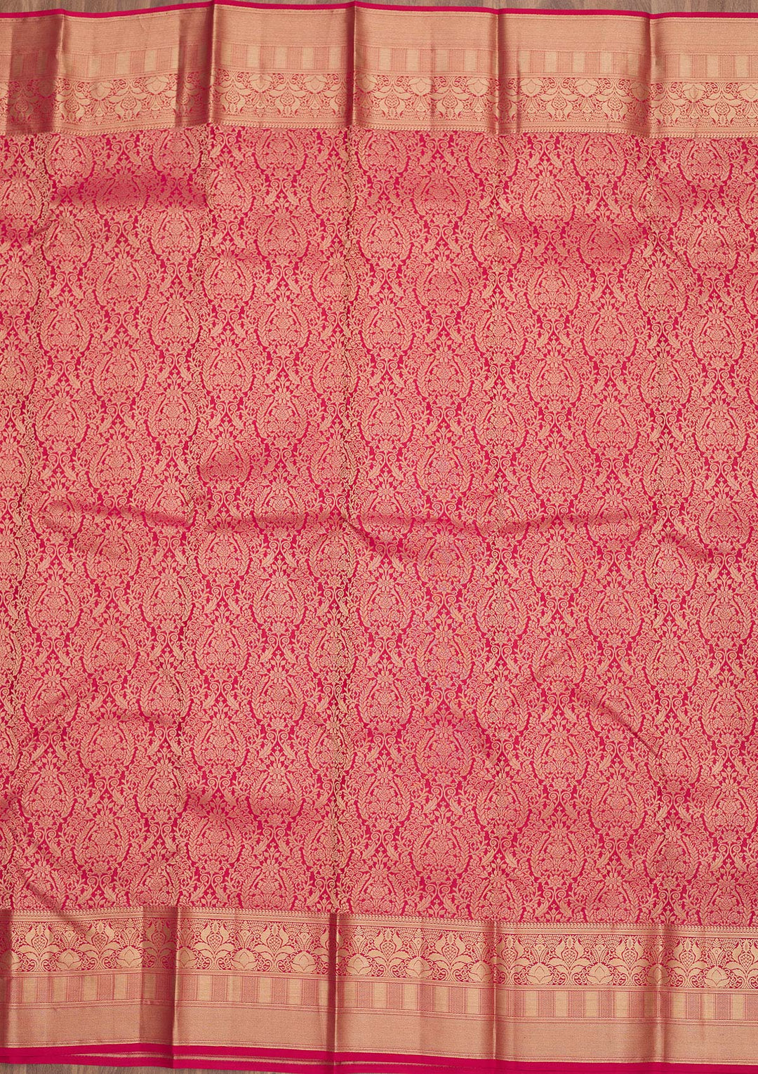 Maroon Zariwork Pure Silk Saree-Koskii