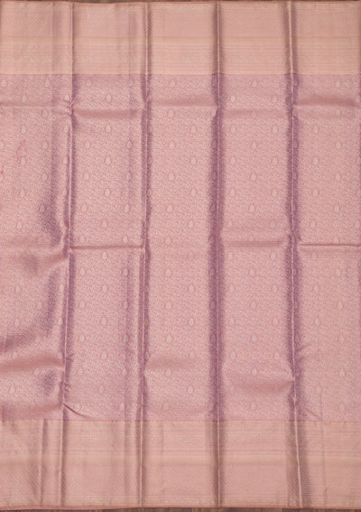 Mauve Zariwork Pure Silk Saree-Koskii