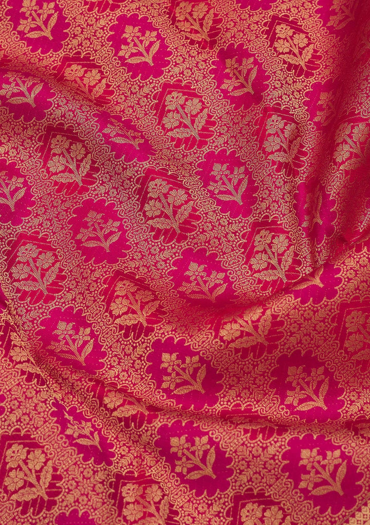 Maroon Zariwork Pure Silk Saree