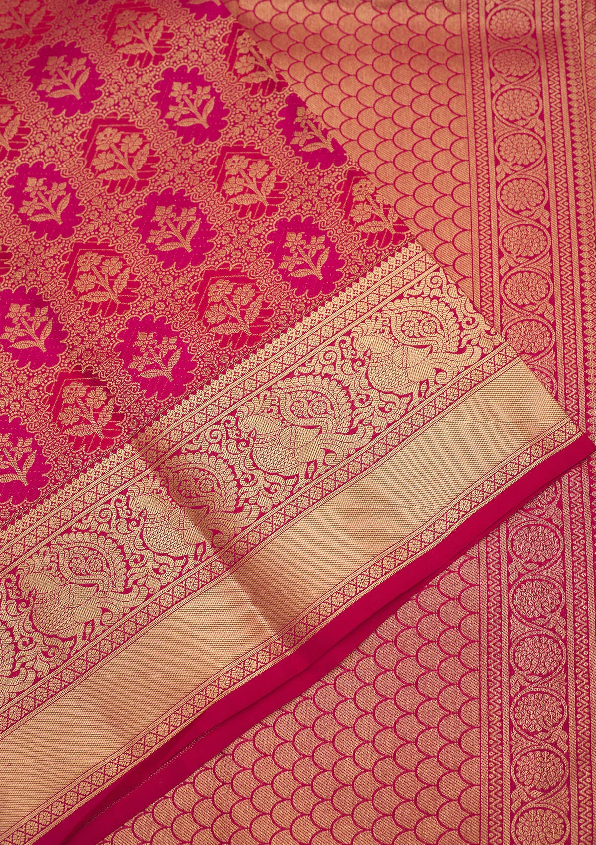 Maroon Zariwork Pure Silk Saree