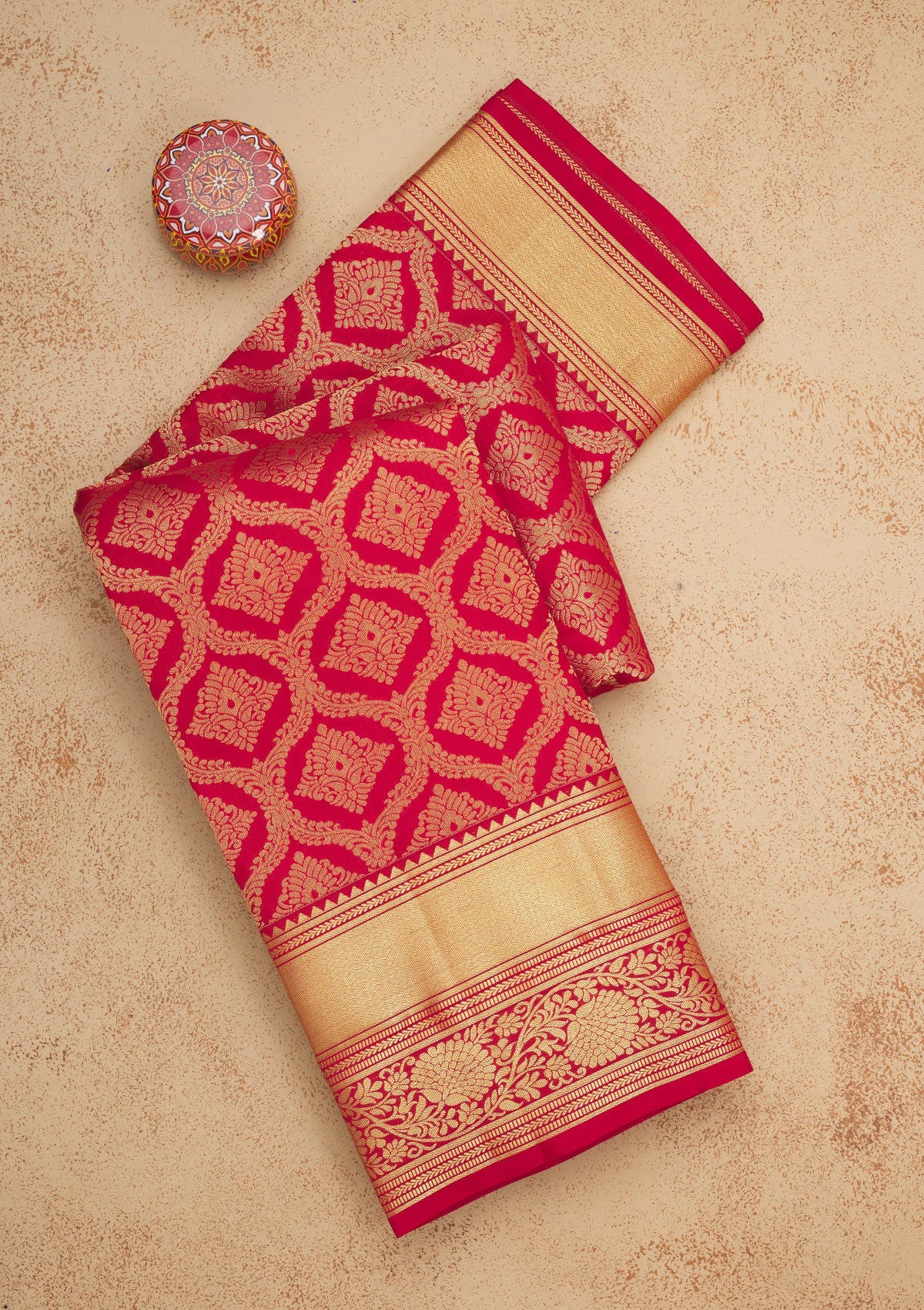 Maroon Zariwork Pure Silk Saree-Koskii