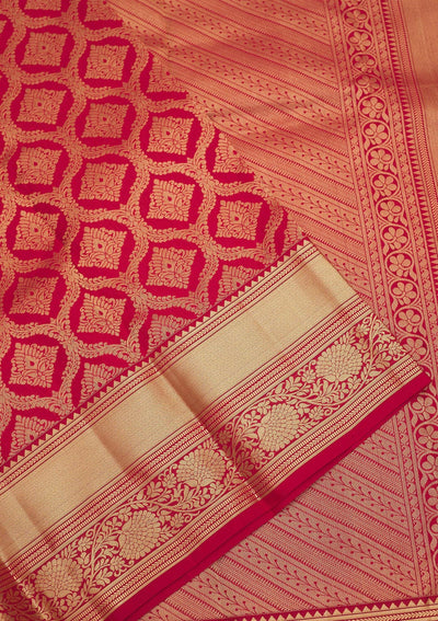 Maroon Zariwork Pure Silk Saree