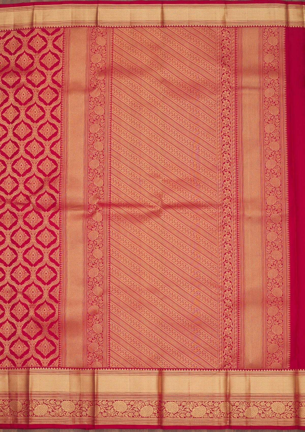 Maroon Zariwork Pure Silk Saree