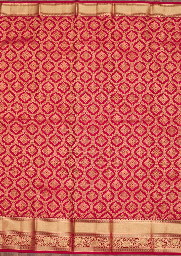 Maroon Zariwork Pure Silk Saree