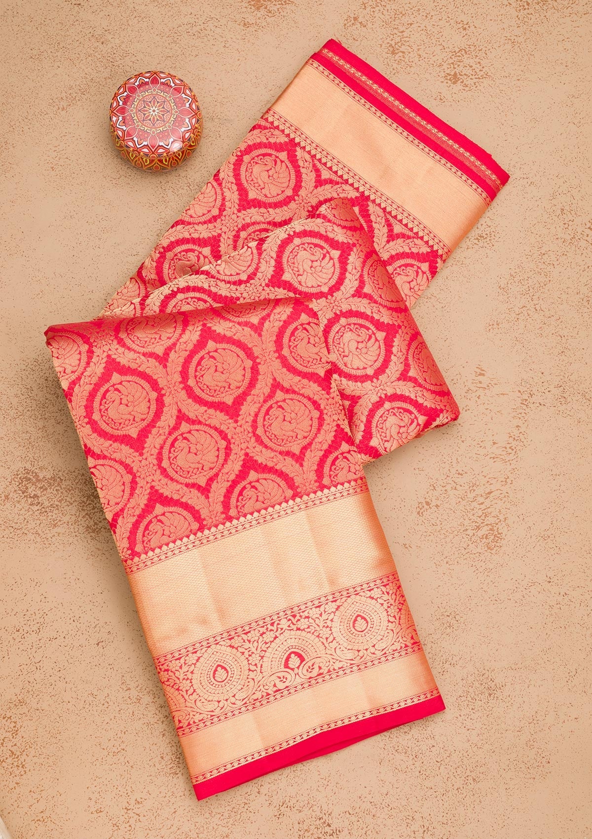 Maroon Zariwork Pure Silk Saree-Koskii