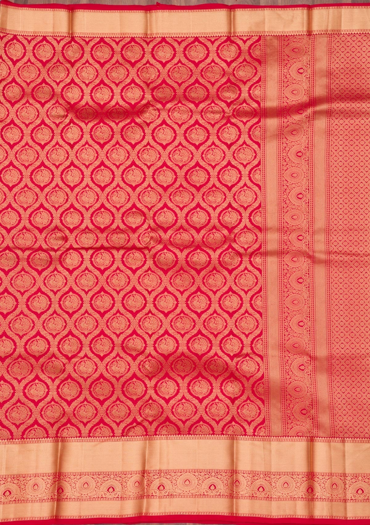 Maroon Zariwork Pure Silk Saree-Koskii