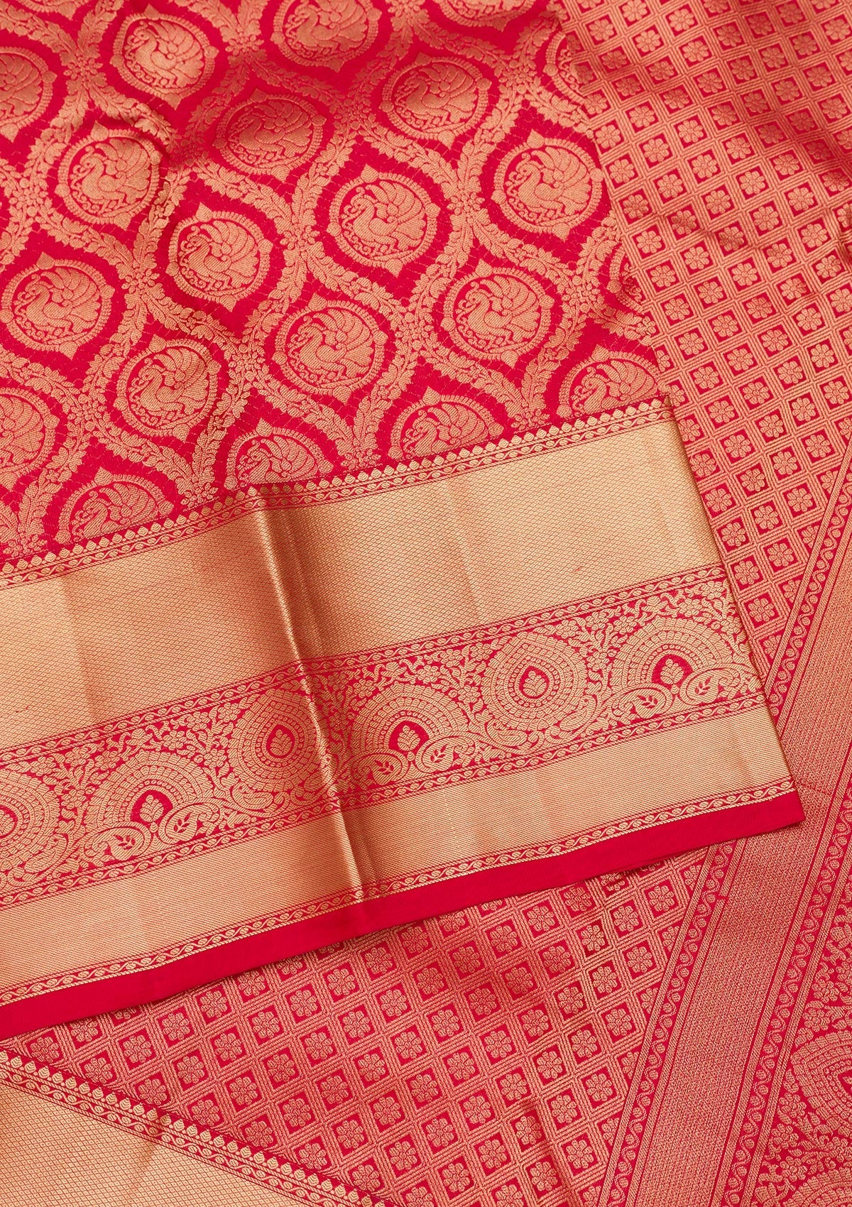 Maroon Zariwork Pure Silk Saree-Koskii